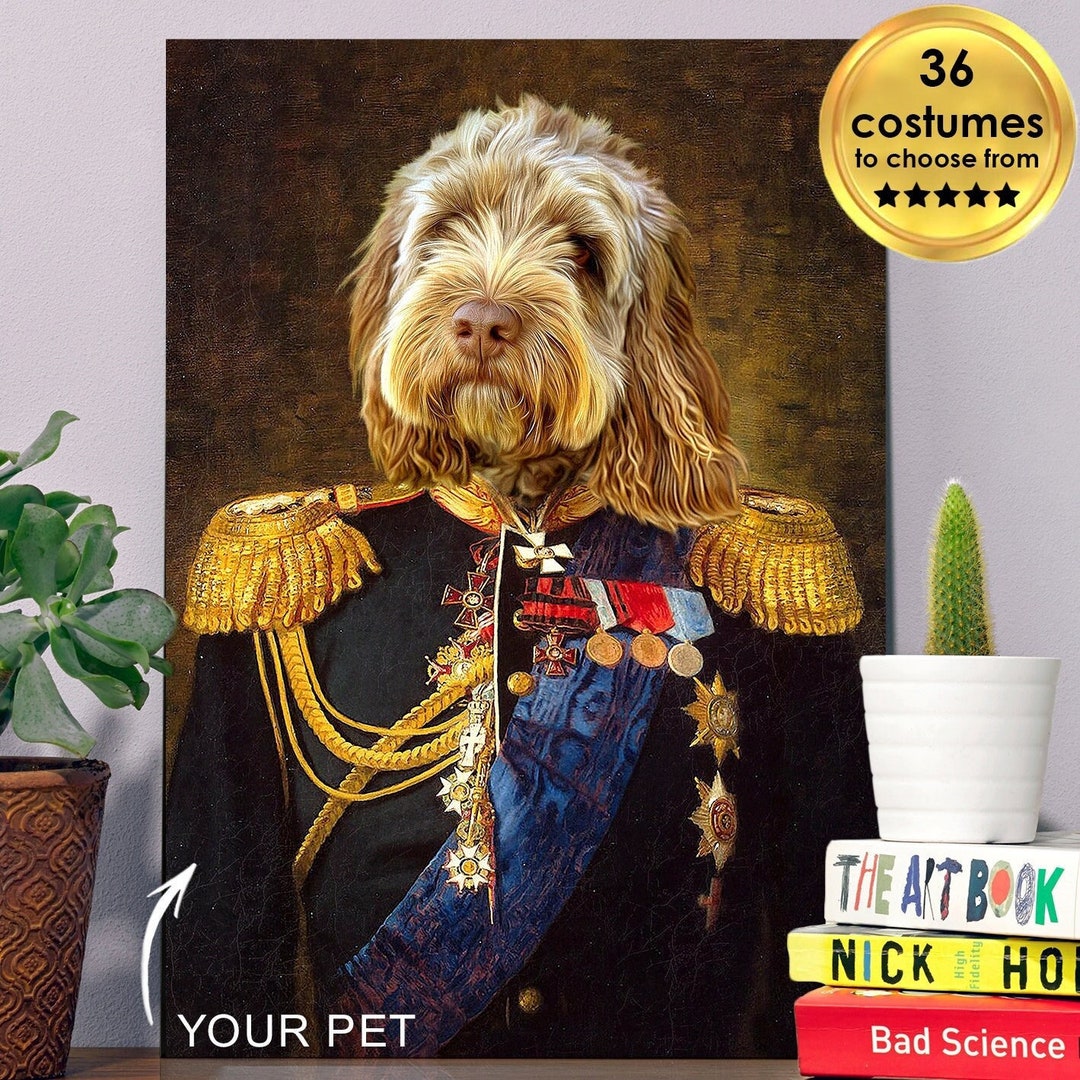Custom Pet Portrait Painting Canvas, Renaissance Dog Portrait From ...