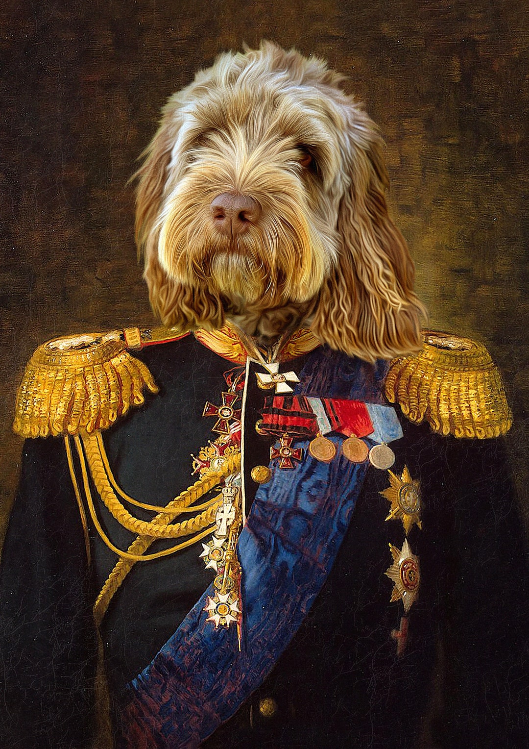 Dog Portrait as Royal Dog Admiral King - Etsy