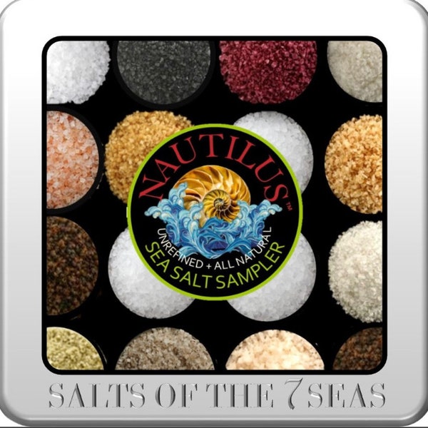 Nautilus Gourmet Sea Salt Sampler in Custom Embossed Tin