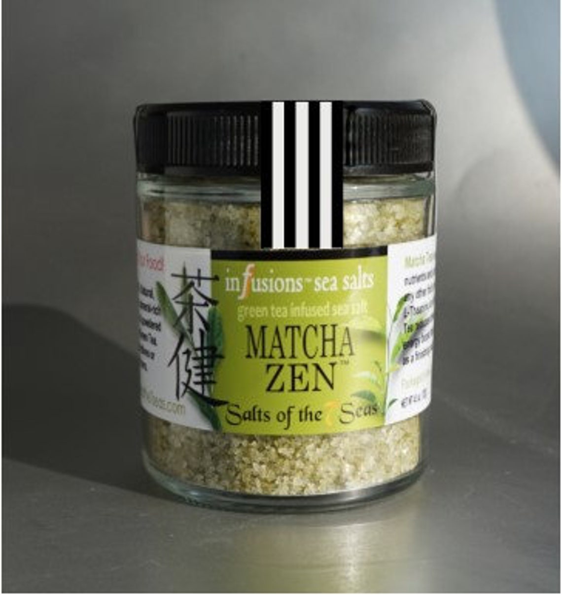 Matcha Zen Green Tea Infused Sea Salt Jar Etsy