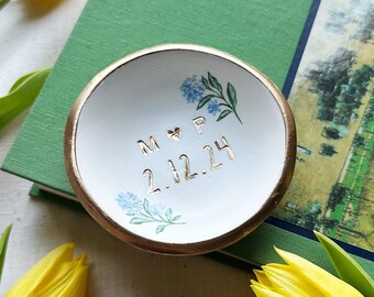 Bridal Shower Gift, Gift for Bride, Wedding Gift, Jewelry Holder, Engagement Ring Dish, Wedding Present, Ring Holder, Trinket Dish Ring Dish