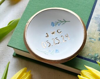Gift for Bride, Wedding Gift, Jewelry Holder, Engagement Ring Dish, Wedding Present, Ring Holder, Trinket Dish, Bride To Be Gift, Ring Dish