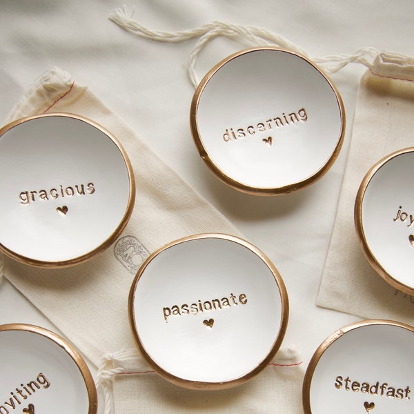 Words of Empowerment Jewelry Dish // Ring Dish // Mothers Day // Wedding gift // Gift for Her// Bridesmaids Gift // Personalized