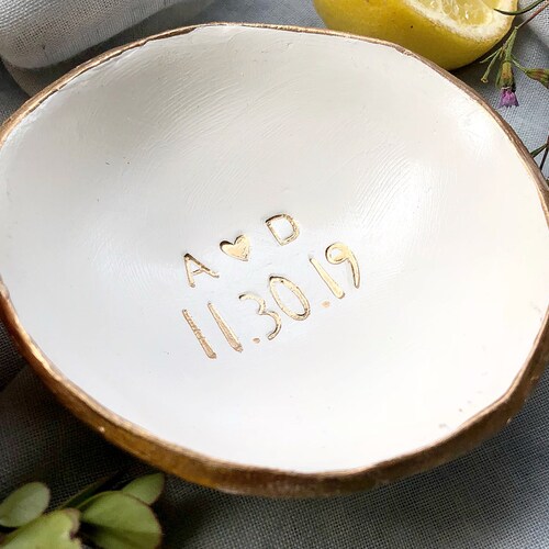 Personalized Ring Dish / Monogram Jewelry Dish / Engagement Etsy