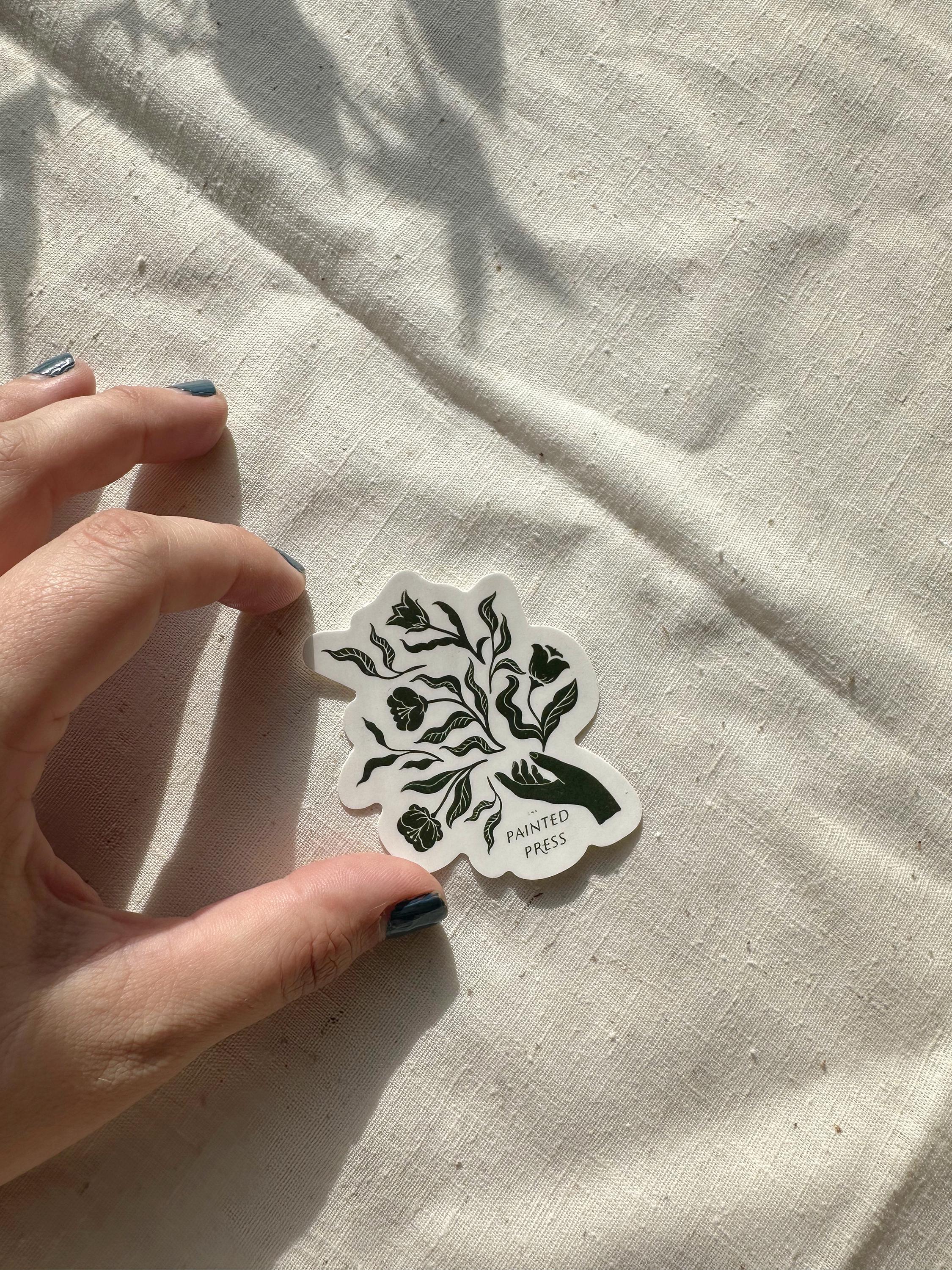 Floavour Poster Sticker Floral Sticker, Floral Water Bottle Sticker, Floral Laptop Sticker ...