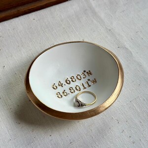 Custom Coordinate / Personalized Ring Dish / Jewelry Dish / Personalized Gift / Bridesmaids Gift / Wedding Gift / Engagement Gift / For Her image 14