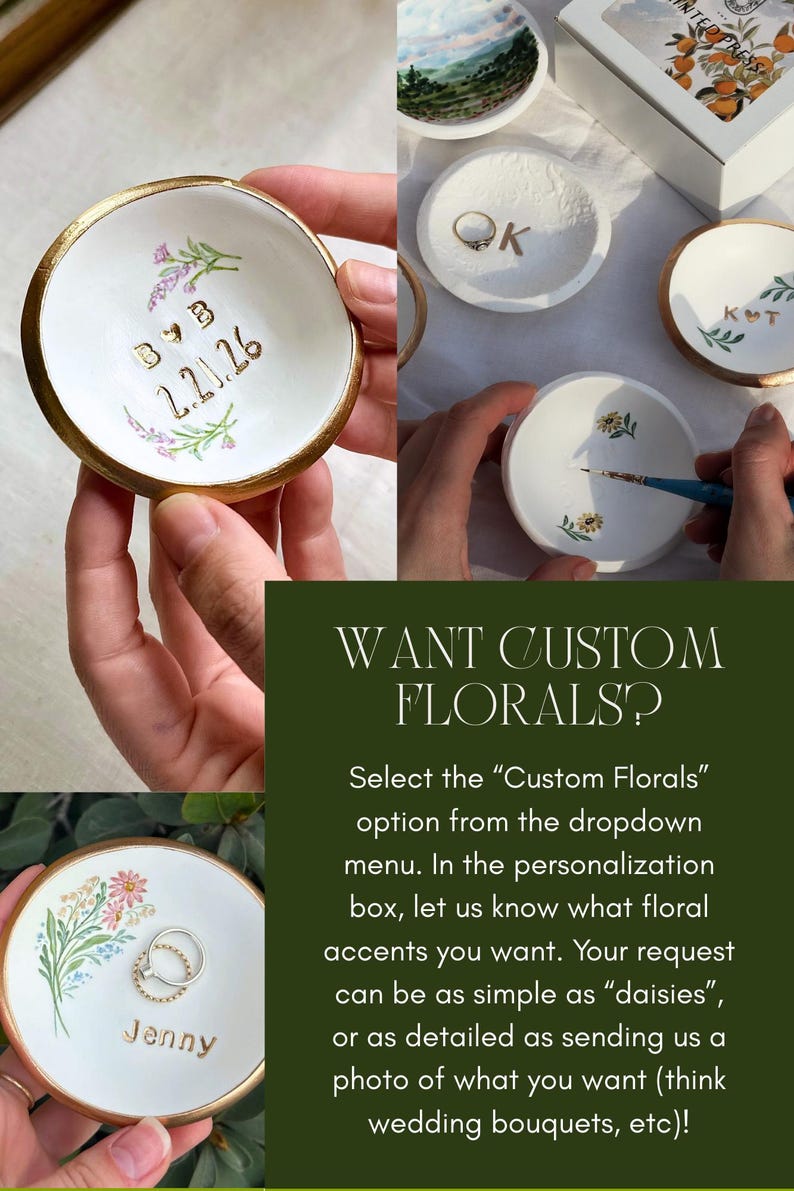 Custom Wedding Gift / Ring Dish / Date and Initials / Wedding Gift / Personalized Gift / Personalized / Engagement Gift / imagem 6