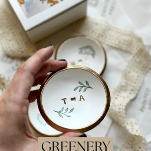 Regalo de boda personalizado / Plato para joyas / Fecha e iniciales / Regalo de boda / Regalo personalizado / Personalizado / Regalo de compromiso / imagen 2