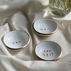 Custom Wedding Gift / Ring Dish / Date and Initials / Wedding Gift / Personalized Gift / Personalized / Engagement Gift / image 5