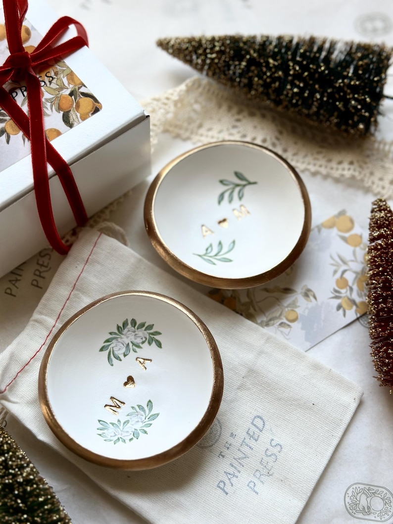 Custom Wedding Gift / Ring Dish / Date and Initials / Wedding Gift / Personalized Gift / Personalized / Engagement Gift / imagem 15