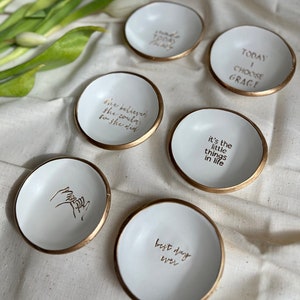 Affirmation Jewelry Dish, Ring Dish, Spread Positivity, Custom Ring Dish, Gift for Mom, Gift for Her image 3