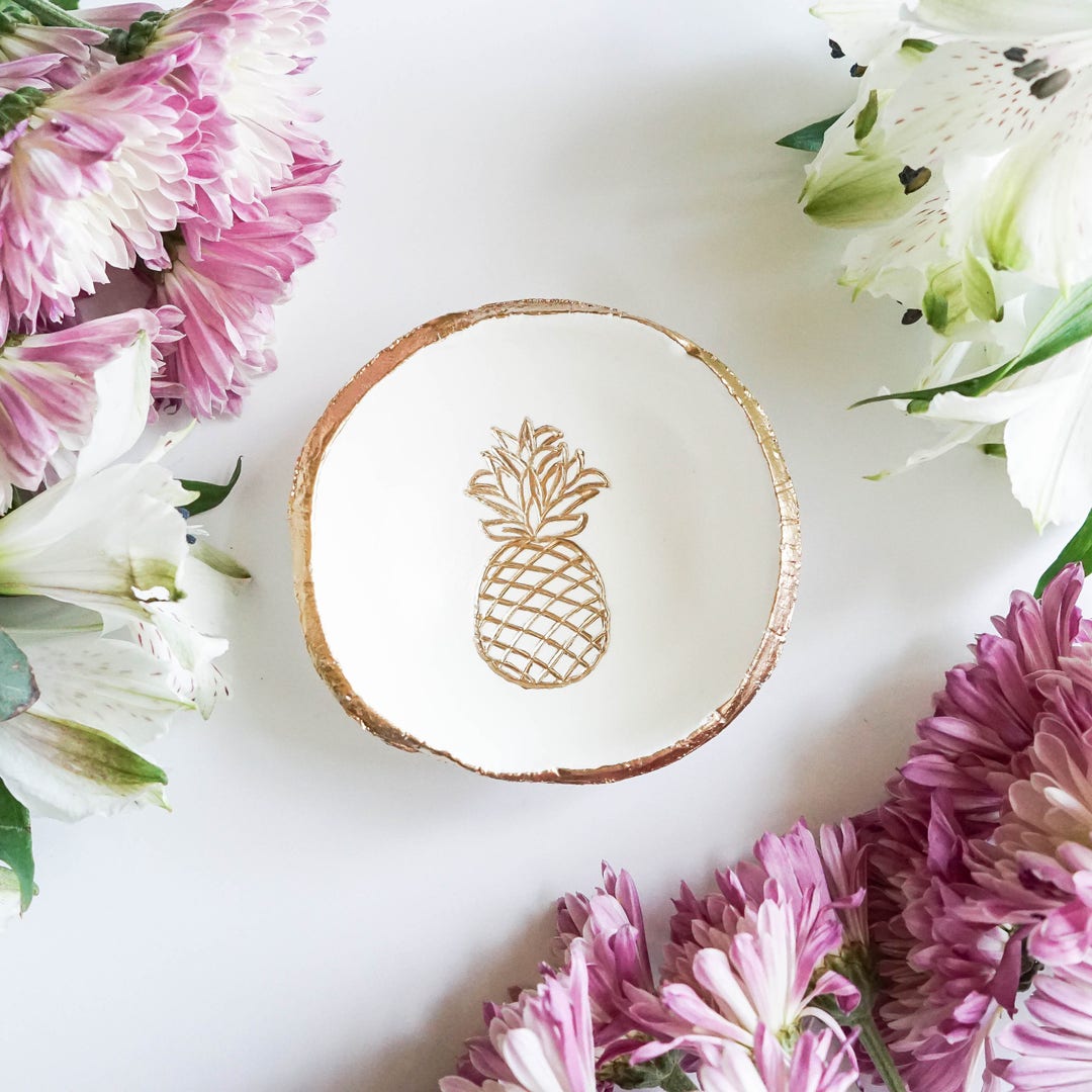 Pineapple Jewelry Dish // Ring Dish // Catch All // Personalized Gift // Personalized