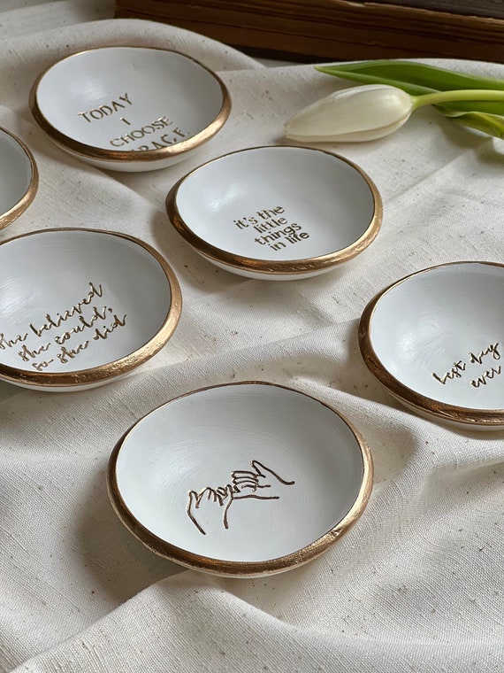 Affirmation Jewelry Dish, Ring Dish, Spread Positivity, Custom Ring Dish, Gift for Mom, Gift for Her