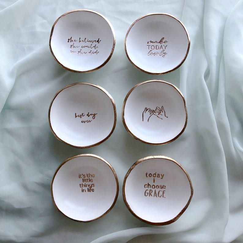 Affirmation Jewelry Dish Ring Dish Spread Positivity Custom - Etsy