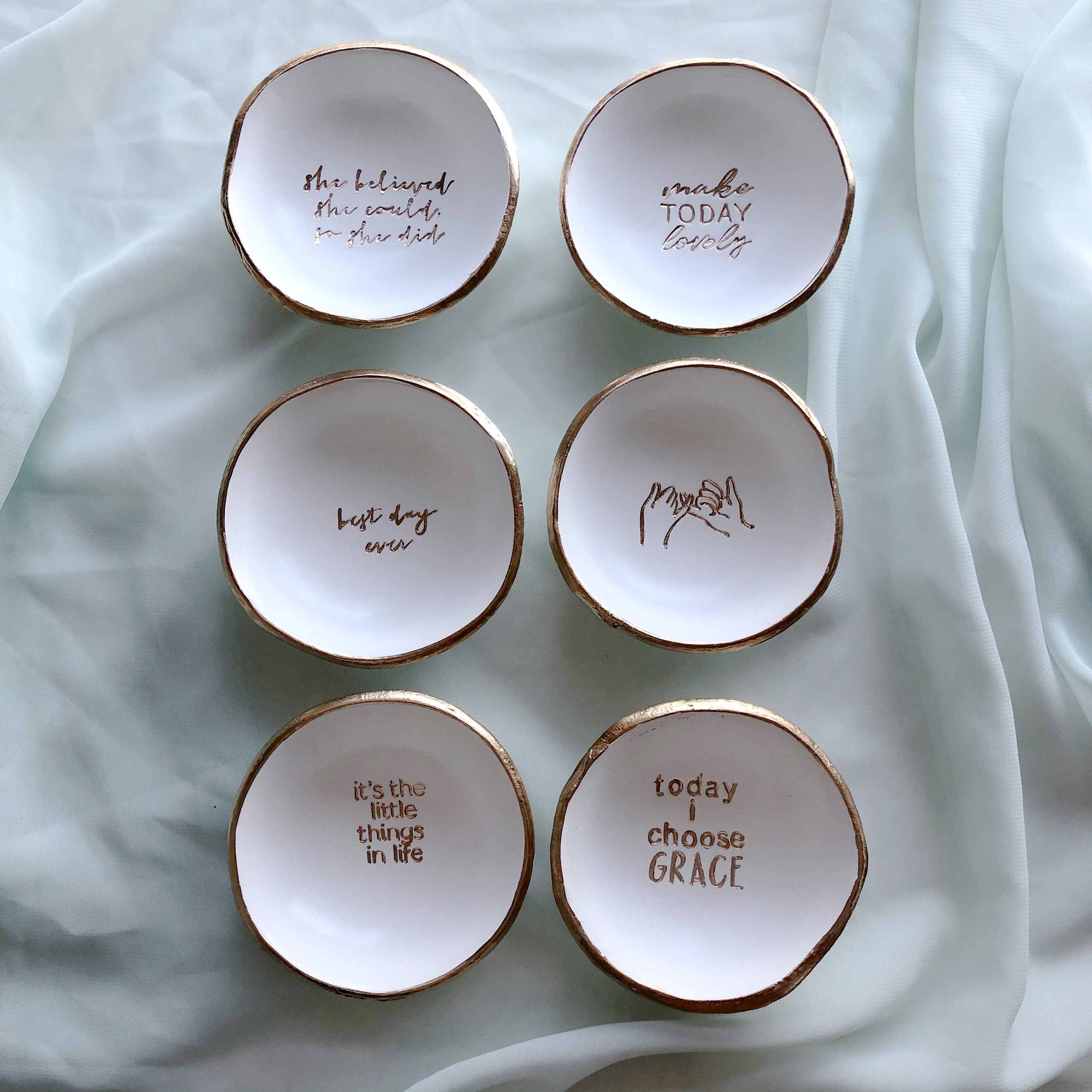 BULK Gift for Mom Mothers Day Gift Mini Ring Dishes Stamped 