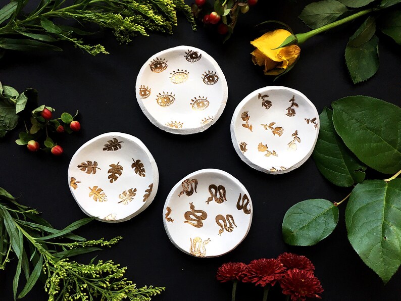 Modern Jewelry Dish Ring Dish Bridesmaids Gift Snake Jewelry Palm Leaf Jewelry Evil Eye Jewelry Personalized Jewelry Dish