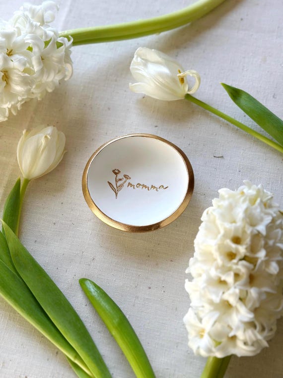 Mother’s Day Gift from Daughter - Personalized Ring Dish for Mom | Custom Jewelry Dish | Meaningful Gift for Mom | Keepsake Gift