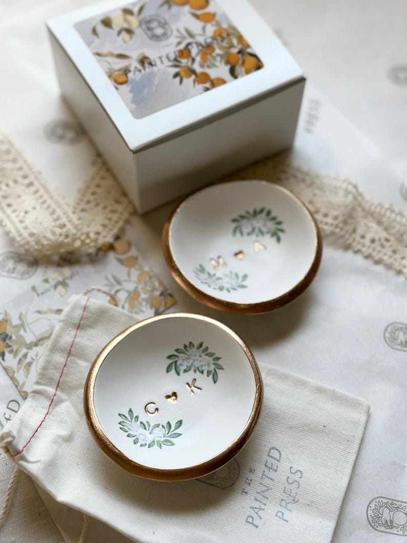 Regalo de boda personalizado / Plato para joyas / Fecha e iniciales / Regalo de boda / Regalo personalizado / Personalizado / Regalo de compromiso / imagen 12