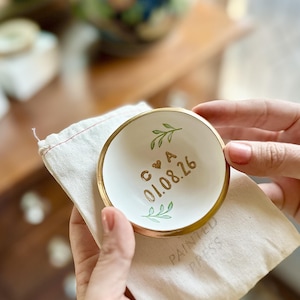 Regalo de boda personalizado / Plato para joyas / Fecha e iniciales / Regalo de boda / Regalo personalizado / Personalizado / Regalo de compromiso / imagen 6
