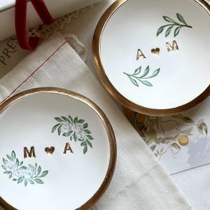 Regalo de boda personalizado / Plato para joyas / Fecha e iniciales / Regalo de boda / Regalo personalizado / Personalizado / Regalo de compromiso / imagen 13