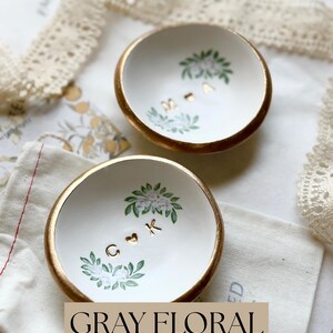 Regalo de boda personalizado / Plato para joyas / Fecha e iniciales / Regalo de boda / Regalo personalizado / Personalizado / Regalo de compromiso / imagen 3