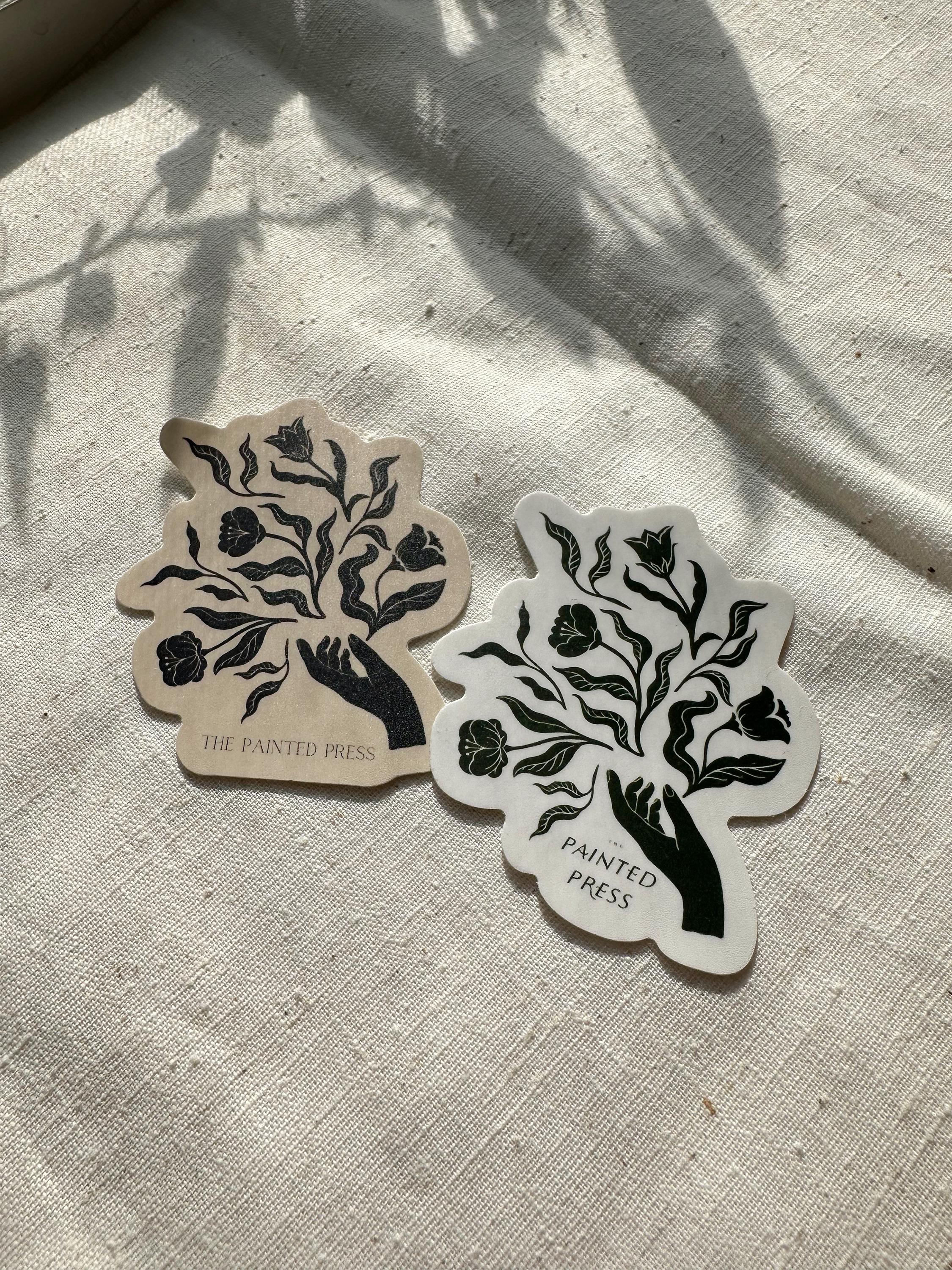 Floavour Poster Sticker Floral Sticker, Floral Water Bottle Sticker, Floral Laptop Sticker ...