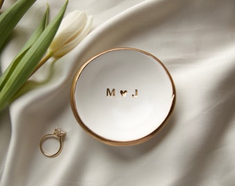 Jewelry Dish, Personalized Ring Dish, Gift for the Couple, Custom Wedding Gift, Wedding Ring Holder, Engagement Gift, Anniversary Gift