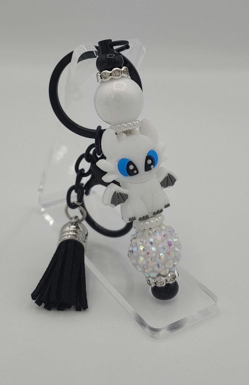 Toothless Keychain, Wristlet or Mirror hanger Luna