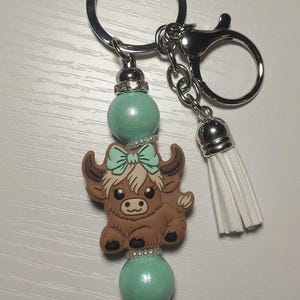 Highland Cow Keychain