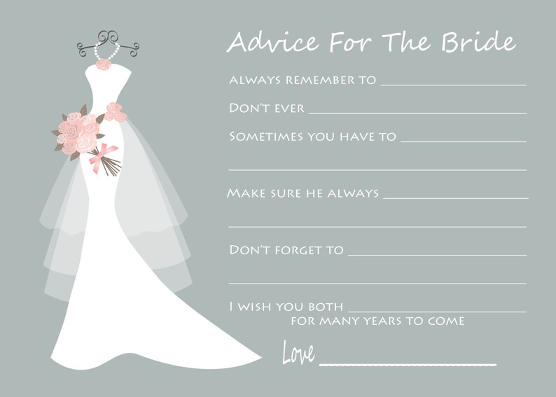 advice-for-the-bride-wedding-advice-cards-bridal-shower-etsy