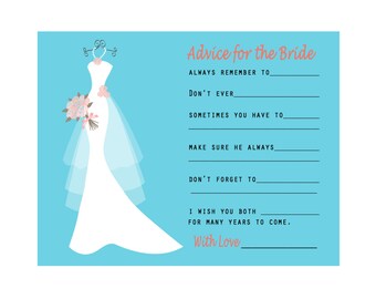 Consigli per la sposa, Biglietti di consigli di nozze, Consigli per la doccia nuziale per gli sposi, Ricordo di nozze, Parole di saggezza, Fai da te Stampabile 372