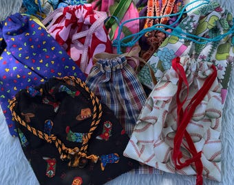 Handmade Drawstring bag -9”x7”
