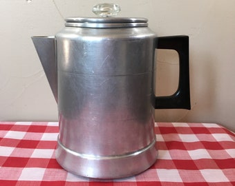 Vintage COMET Aluminum Percolator Coffee Pot 9 Cup Size Complete Clean Ready To Be Used Farmhouse Country Kitchen Camping Vintage COMET Aluminum Percolator Coffee Pot 9 Cup Size Complete Clean Ready To Be Used Farmhouse Country Kitchen Camping
