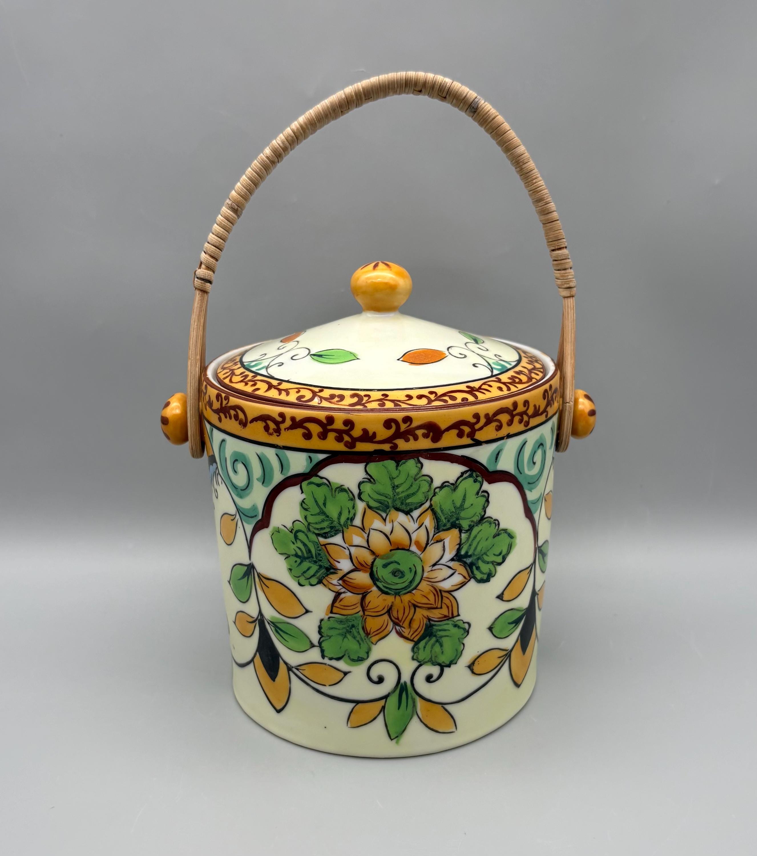 アンティークビスケットジャー Antique Japanese Biscuit Jar - Etsy