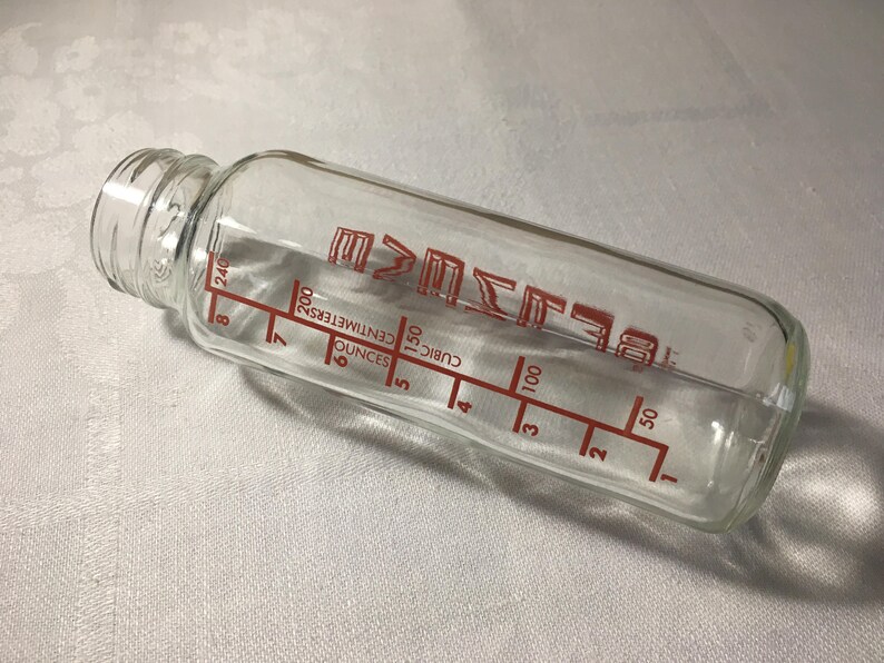 EVENFLO Glass Baby Bottle Vintage 1960s to 70s EVENFLO Red Etsy