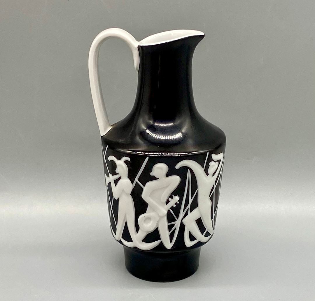 Vintage Weiss Kühnert & Co Gräfenthal East Germany Porcelain Ewer/vase
