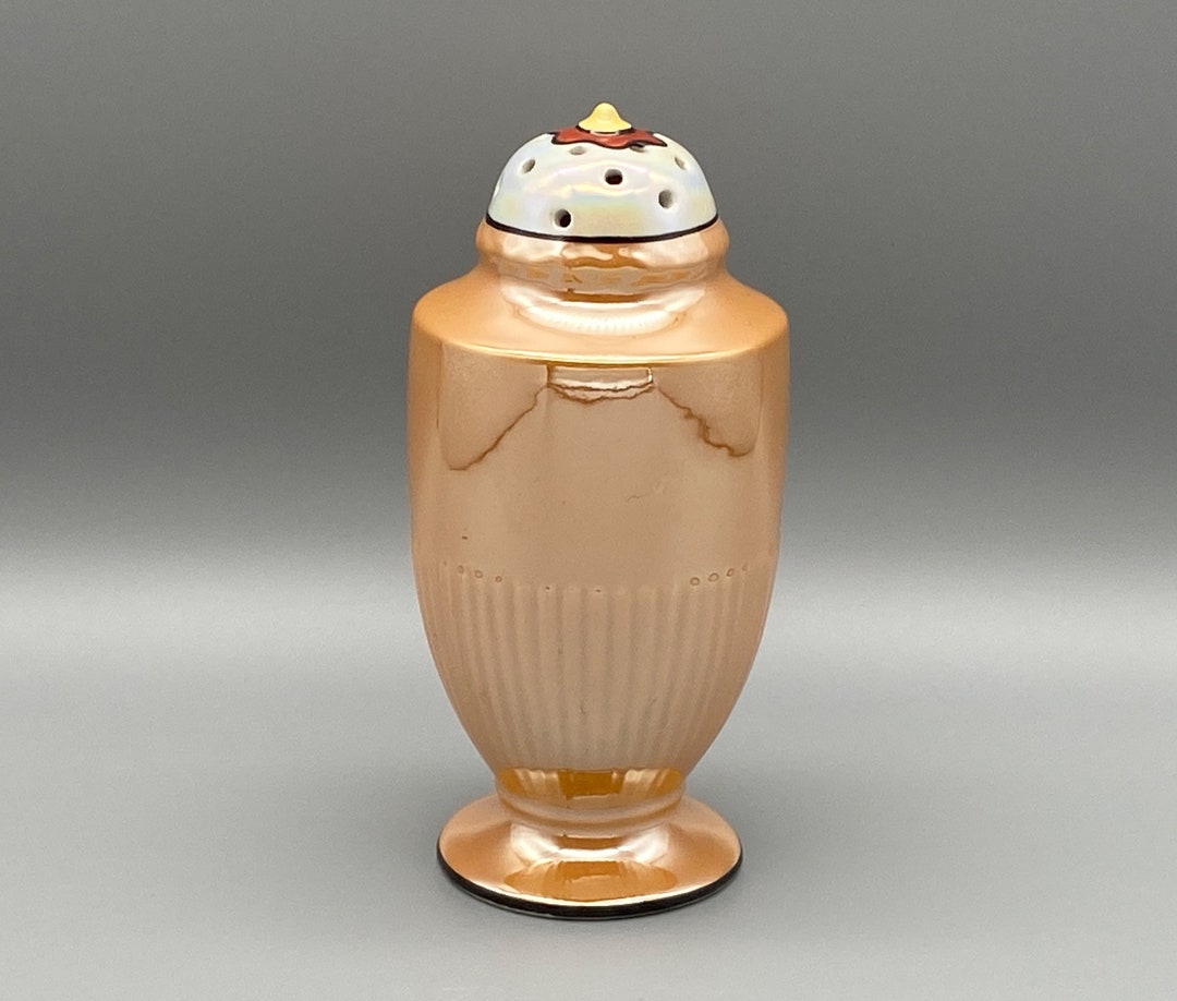 Lusterware Muffineer/sugar Shaker 1920's Japan Peach Luster Art Deco