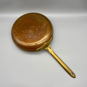 Vintage Copper Skillet Saute Pan Made in Italy PA 24