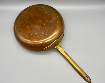Vintage Copper Skillet Saute Pan Made in Italy PA 24