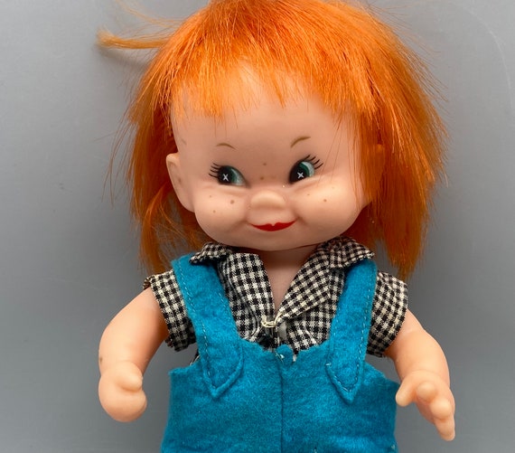 Mischievous Boy Doll With Orange Hair Vintage 1970s-80s Made