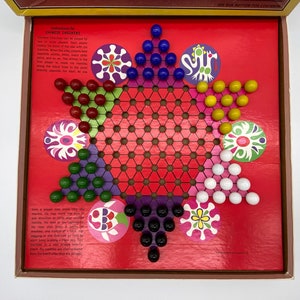 Chinese Checkers Board Game by Whitman 4717-22, Vintage 1981, Complete, Good Condition, Vintage Board Game, 2 - 6 players ages 7 and up