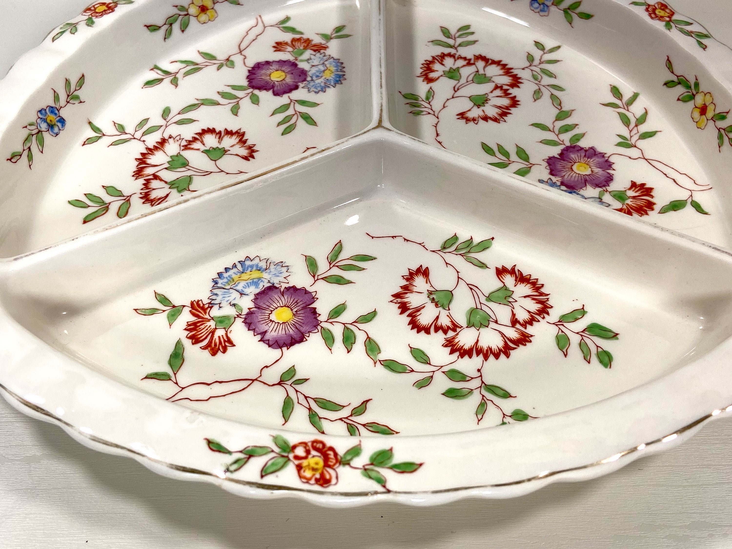 Vintage Divided Relish Dish Made in Japan Early 1900s Etsy