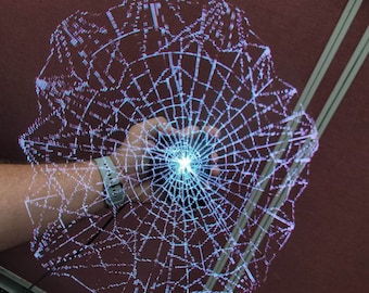 Disparo de telaraña - Ventilador proyector holográfico 3D portátil para cosplay Mk.II