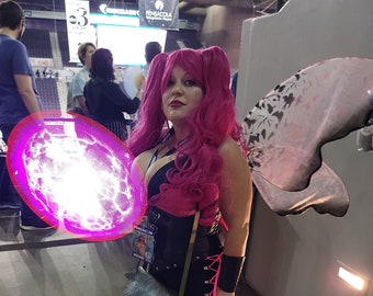 Bomba de bola de alma de dragón rosa - Ventilador proyector holográfico 3D portátil para cosplay Mk.II