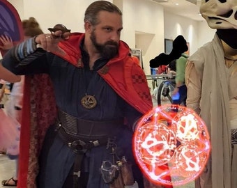 Dr. Strange, Bruja Escarlata Hechizo Oscuro - Ventilador proyector holográfico 3D portátil para cosplay Mk.II