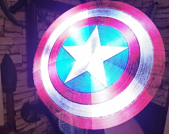 Escudo del Capitán América - Ventilador proyector holográfico 3D portátil para cosplay Mk.II