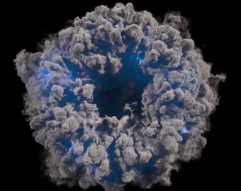 Efecto de hechizo de nube de tormenta - Ventilador proyector holográfico portátil 3D para cosplay Mk.II
