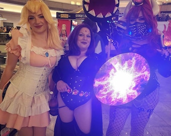 Efecto mágico de hechizo de cuervo retorciéndose - Ventilador proyector holográfico 3D portátil para cosplay Mk.II