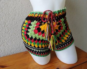 Crochet Boho Shorts Festival /Granny Stitch Shorts/Shorts Summer Shorts Women Fashion Accessories Beachwear Gift Ideas