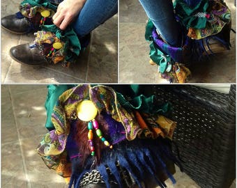 Boho Boot wraps, Boot accessories, boot cuffs, boot bling, cowgirl boot straps, Free People style boot cuffs. Boot belts,, gypsy boots,